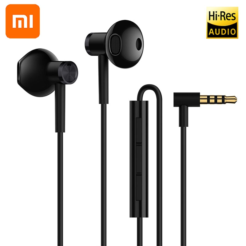 Original Xiaomi Hybrid DC Seo In-Ear earphone 3.5mm earphone With Mic Wire Control Dual Driver for Android headset for sony