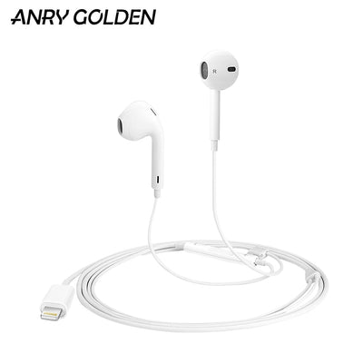 ANRY Earphone Headsets With Built-in Microphone 3.5mm In Ear Wired Ear phone for IPhone X XR XS Max 8 7 6 6S Plus 6 5 5S