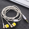 High Quality Wired Earphone Brand New Stereo In-Ear 3.5mm Nylon Weave Cable Earphone Headset With Mic For Laptop Smartphone  &